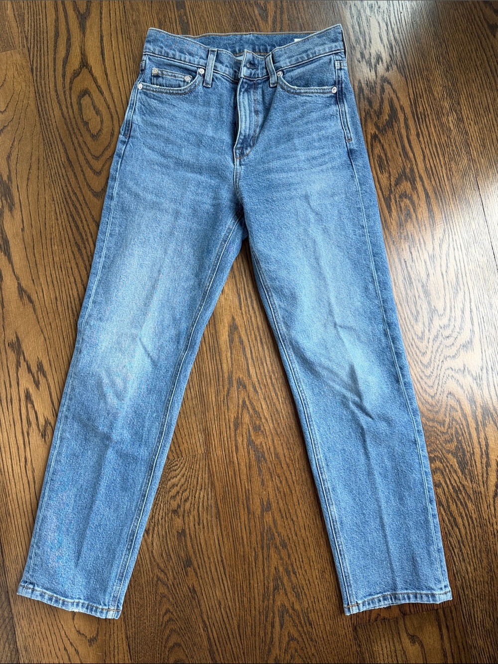 AYR Straight-Leg Jeans in Light Blue Wash